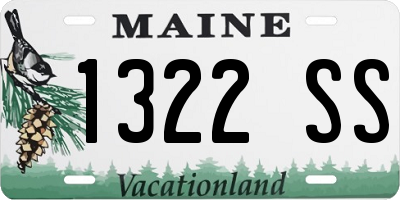ME license plate 1322SS