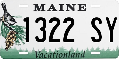 ME license plate 1322SY