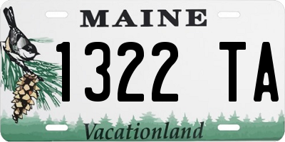 ME license plate 1322TA