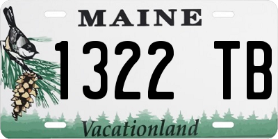ME license plate 1322TB
