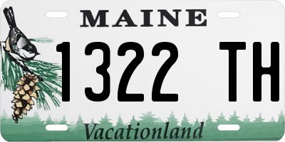 ME license plate 1322TH