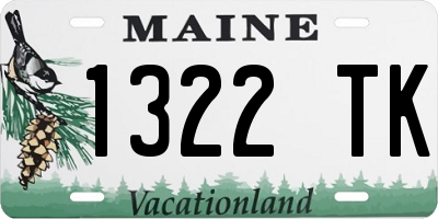 ME license plate 1322TK