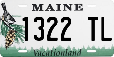 ME license plate 1322TL