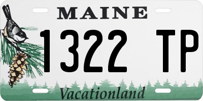 ME license plate 1322TP