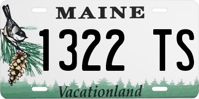 ME license plate 1322TS