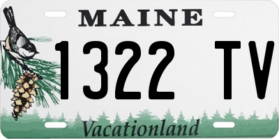 ME license plate 1322TV