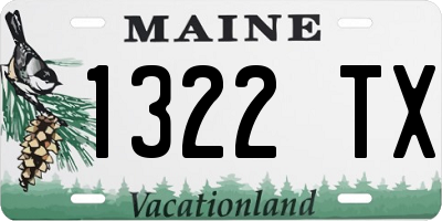ME license plate 1322TX