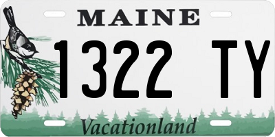 ME license plate 1322TY