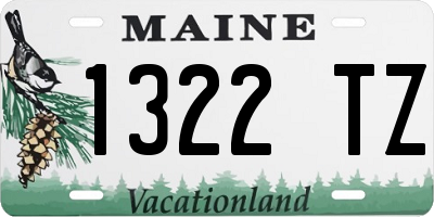 ME license plate 1322TZ