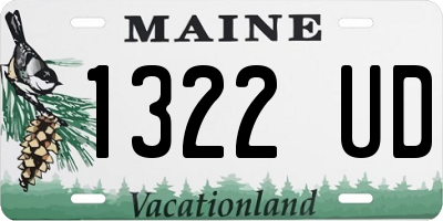 ME license plate 1322UD