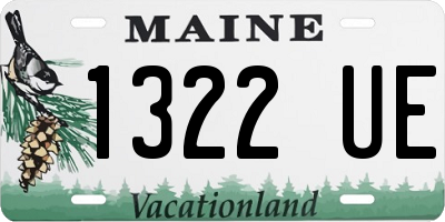ME license plate 1322UE