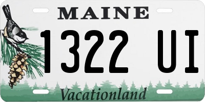 ME license plate 1322UI