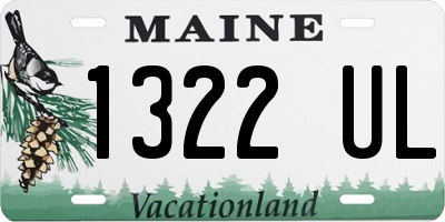 ME license plate 1322UL