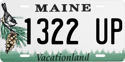 ME license plate 1322UP