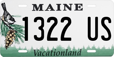 ME license plate 1322US
