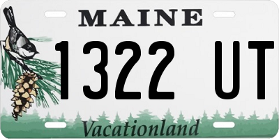 ME license plate 1322UT