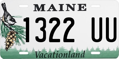 ME license plate 1322UU
