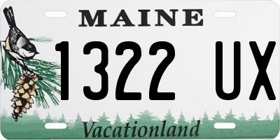 ME license plate 1322UX