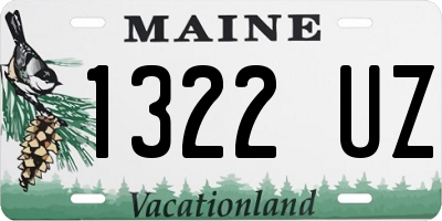 ME license plate 1322UZ
