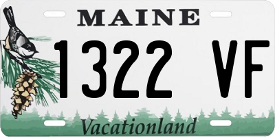 ME license plate 1322VF