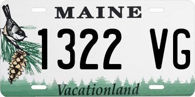 ME license plate 1322VG