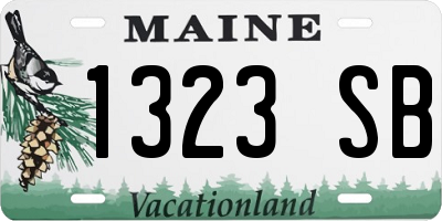 ME license plate 1323SB