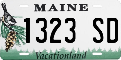 ME license plate 1323SD