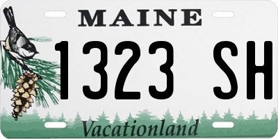 ME license plate 1323SH