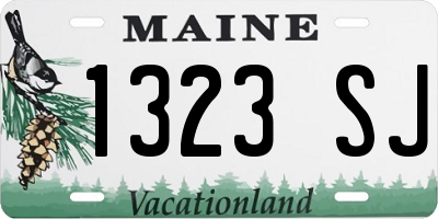 ME license plate 1323SJ