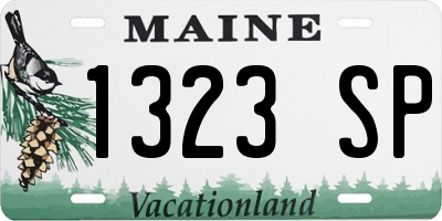 ME license plate 1323SP