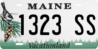 ME license plate 1323SS