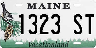 ME license plate 1323ST