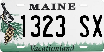 ME license plate 1323SX