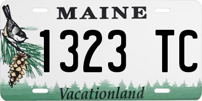 ME license plate 1323TC