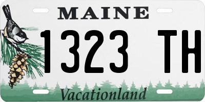 ME license plate 1323TH
