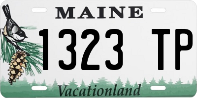 ME license plate 1323TP