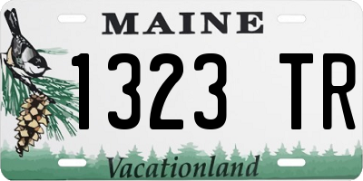 ME license plate 1323TR