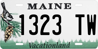 ME license plate 1323TW