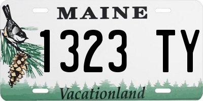 ME license plate 1323TY