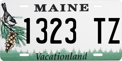 ME license plate 1323TZ