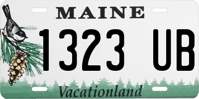 ME license plate 1323UB