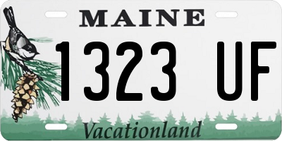 ME license plate 1323UF