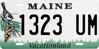 ME license plate 1323UM