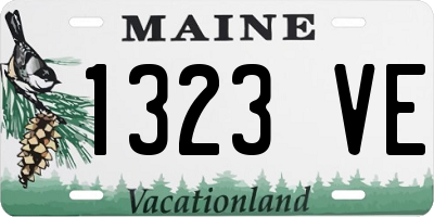ME license plate 1323VE