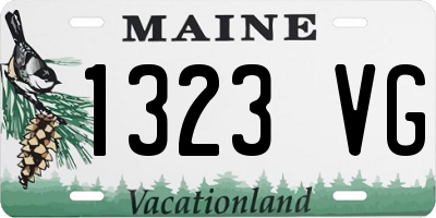 ME license plate 1323VG