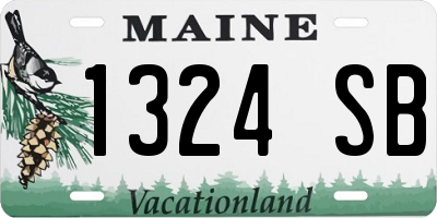 ME license plate 1324SB