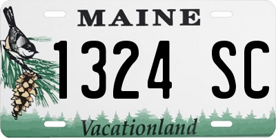 ME license plate 1324SC