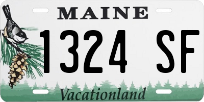 ME license plate 1324SF