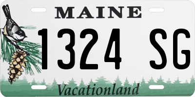 ME license plate 1324SG