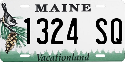 ME license plate 1324SQ